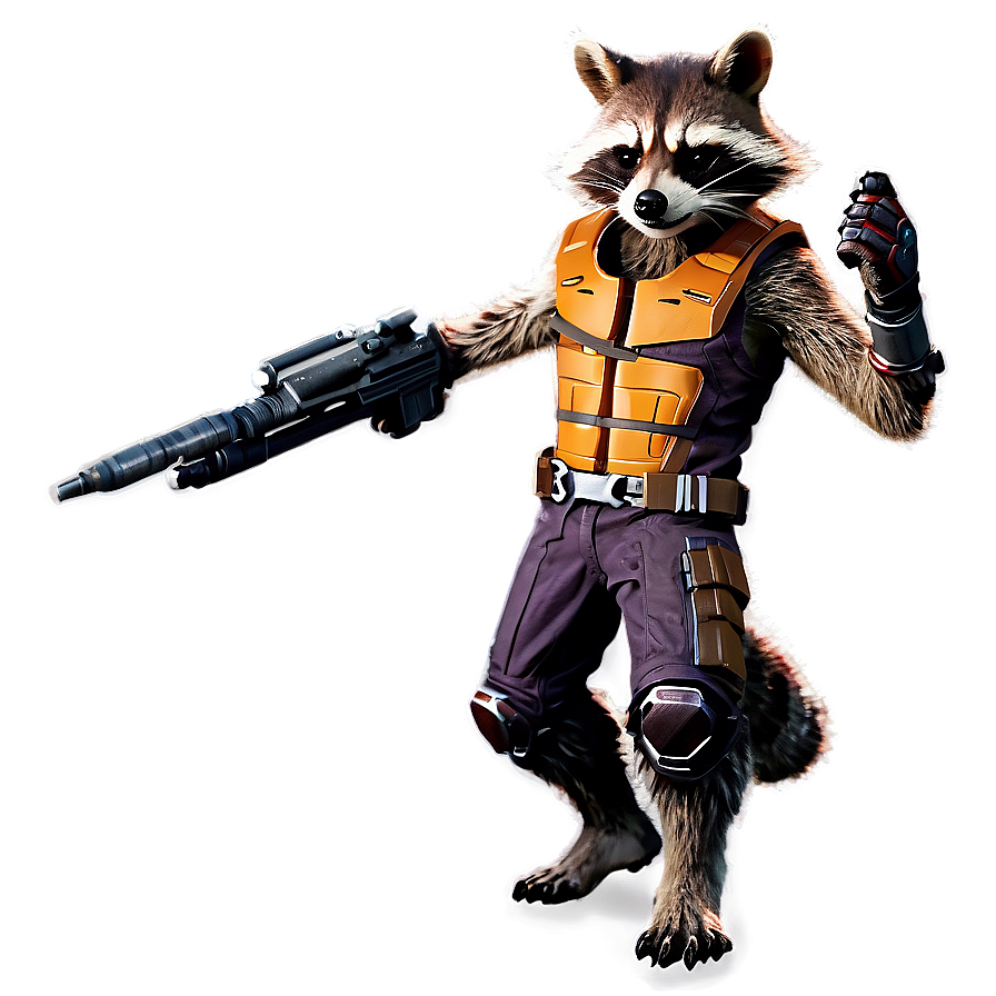 Rocket Raccoon Armed Png 06282024 PNG Image