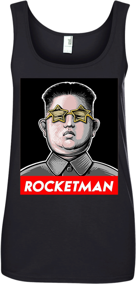 Rocketman Tank Top Design PNG Image