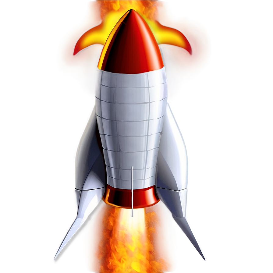 Rocketship With Flames Png Nrb52 PNG Image