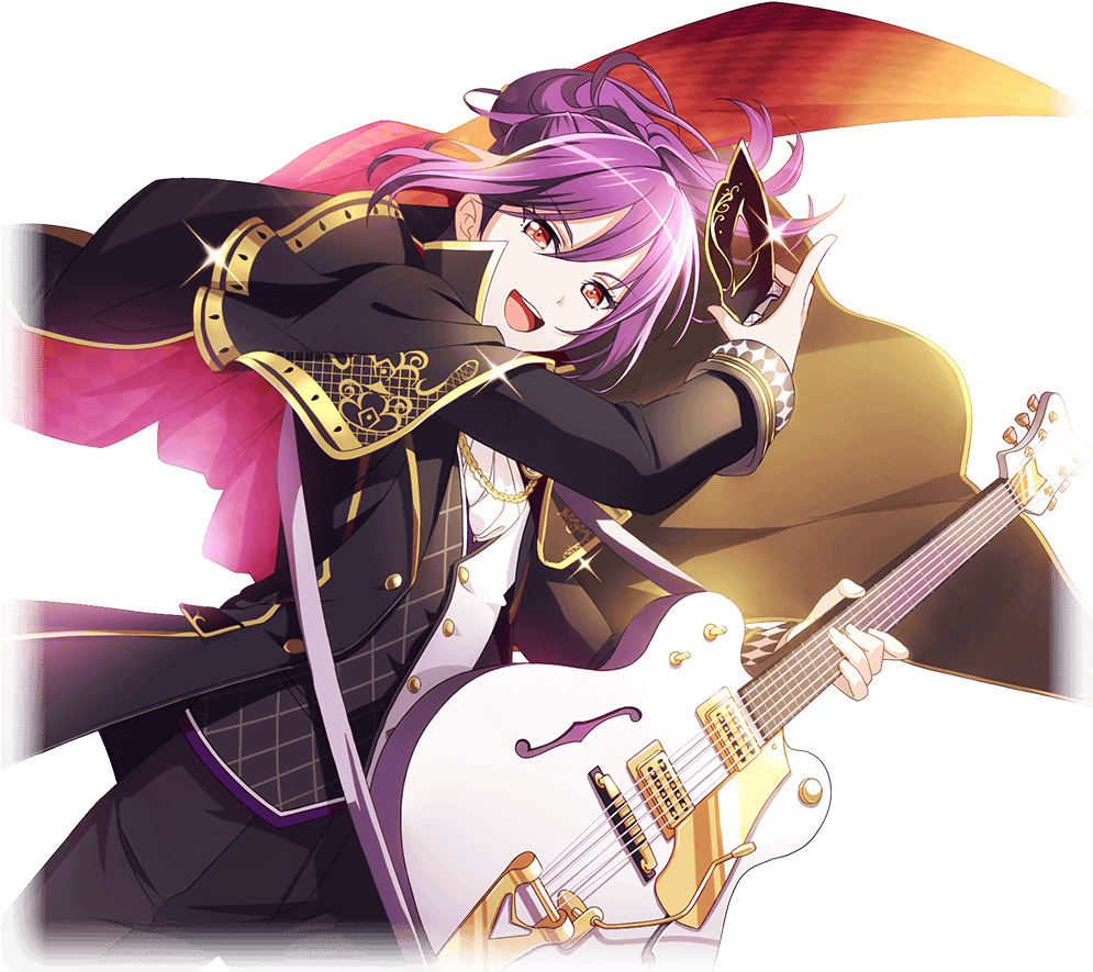 Rockstar Anime Character Playing Guitar PNG Image