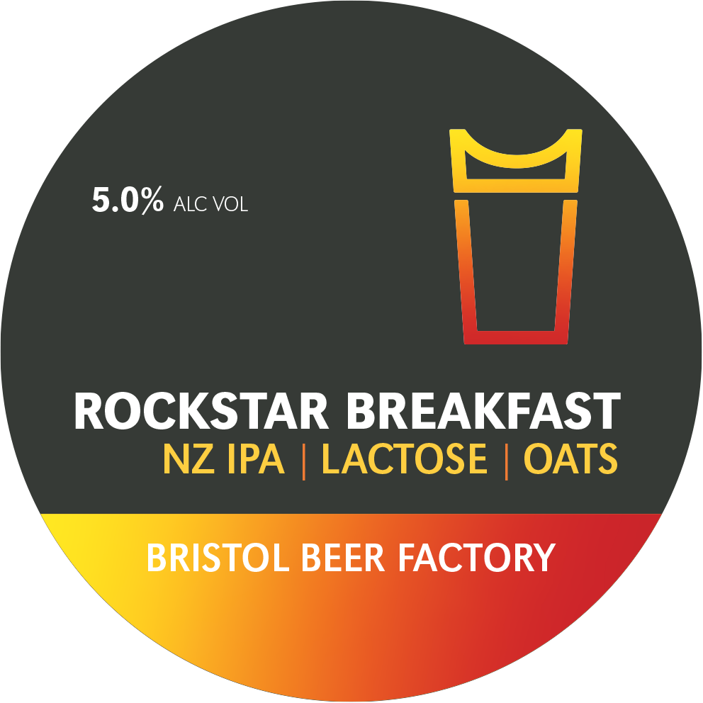 Rockstar Breakfast N Z I P A Beer Label PNG Image