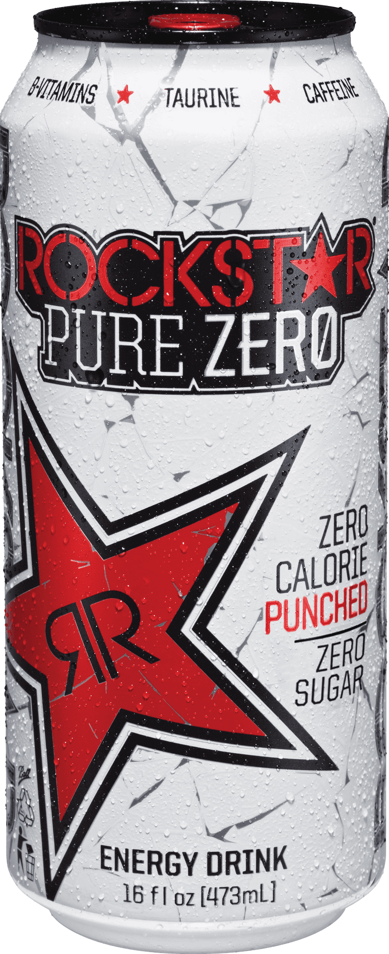 Rockstar Pure Zero Energy Drink Can PNG Image