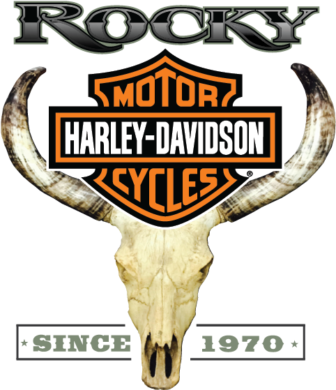 Rocky Harley Davidson Logowith Skulland Horns PNG Image