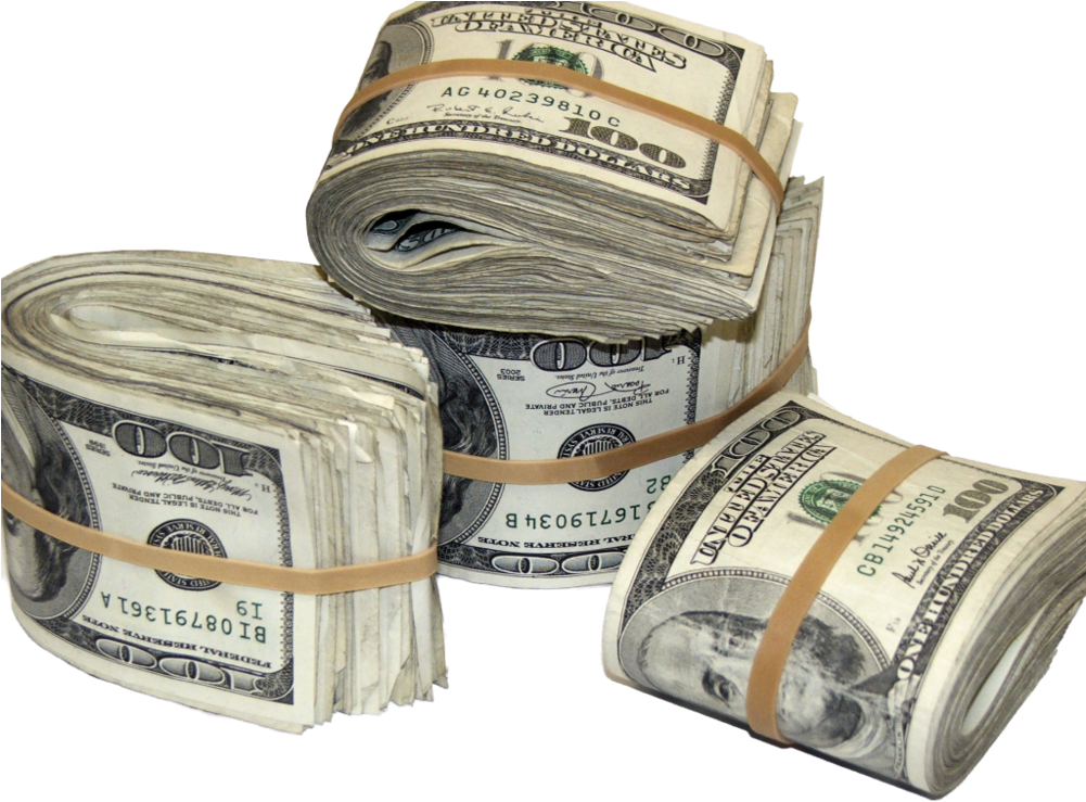 Rolled And Stacked U S Dollars PNG Image