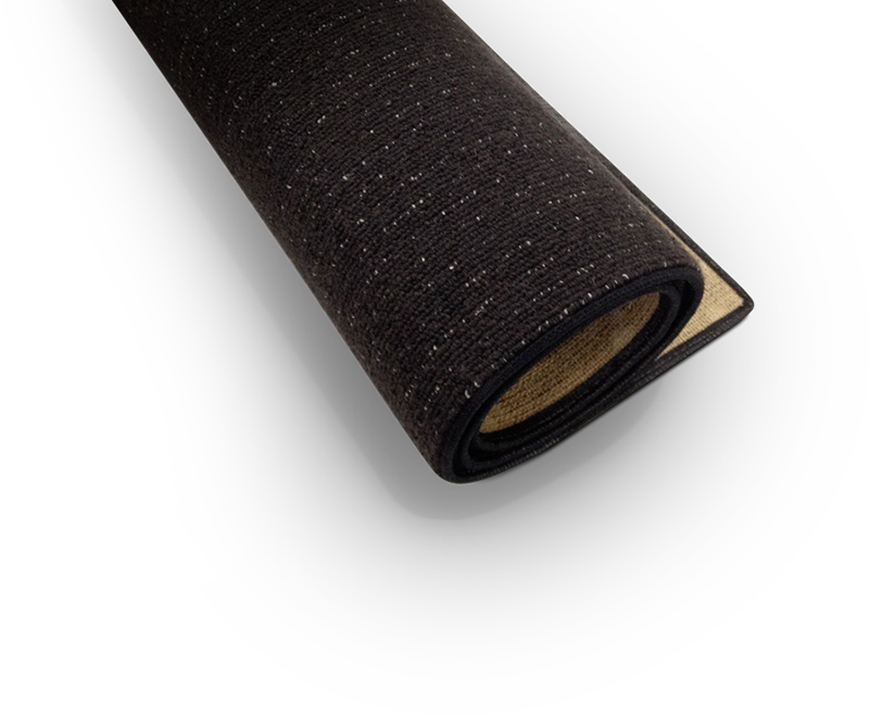 Rolled Black Carpet Texture PNG Image