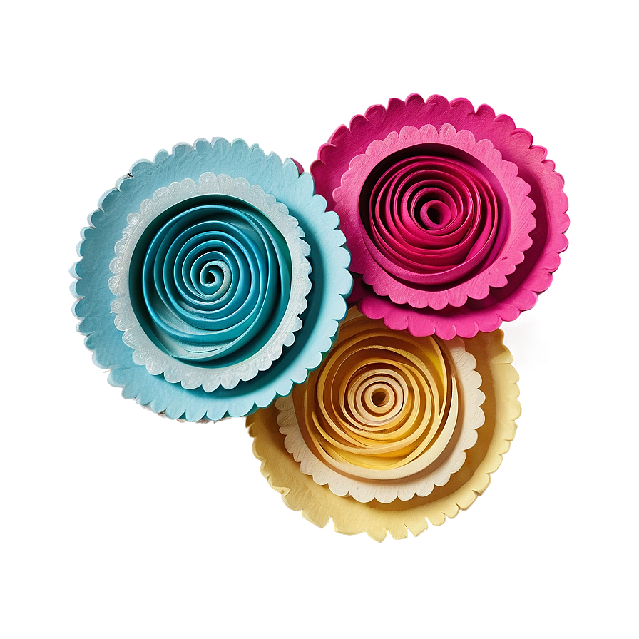 Rolled Flower Coasters Diy Png Fdk PNG Image