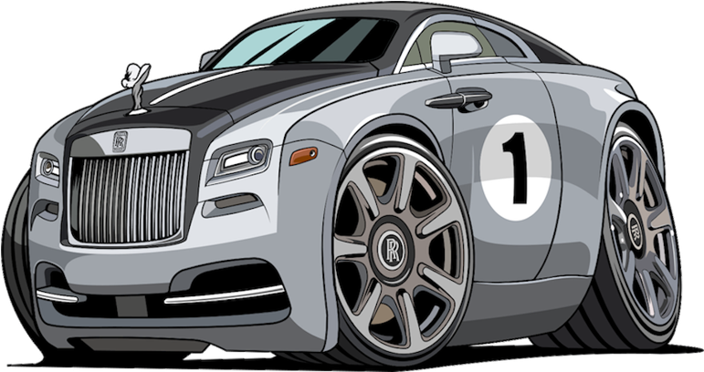 Rolls Royce Wraith Racing Concept Illustration PNG Image