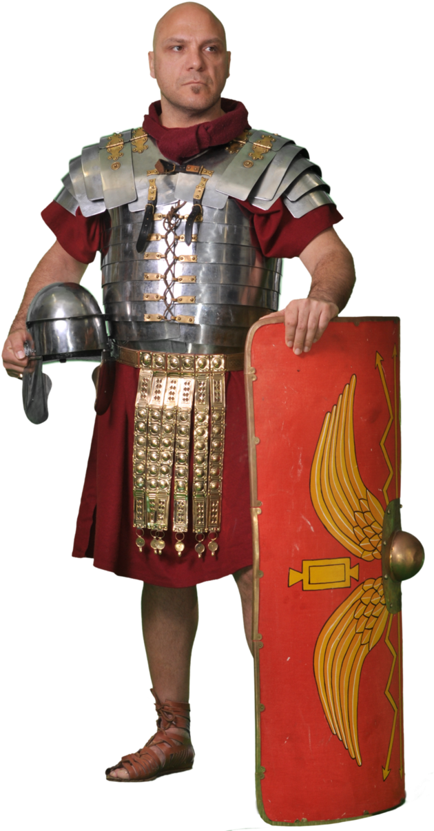 Roman Centurionin Full Armor PNG Image