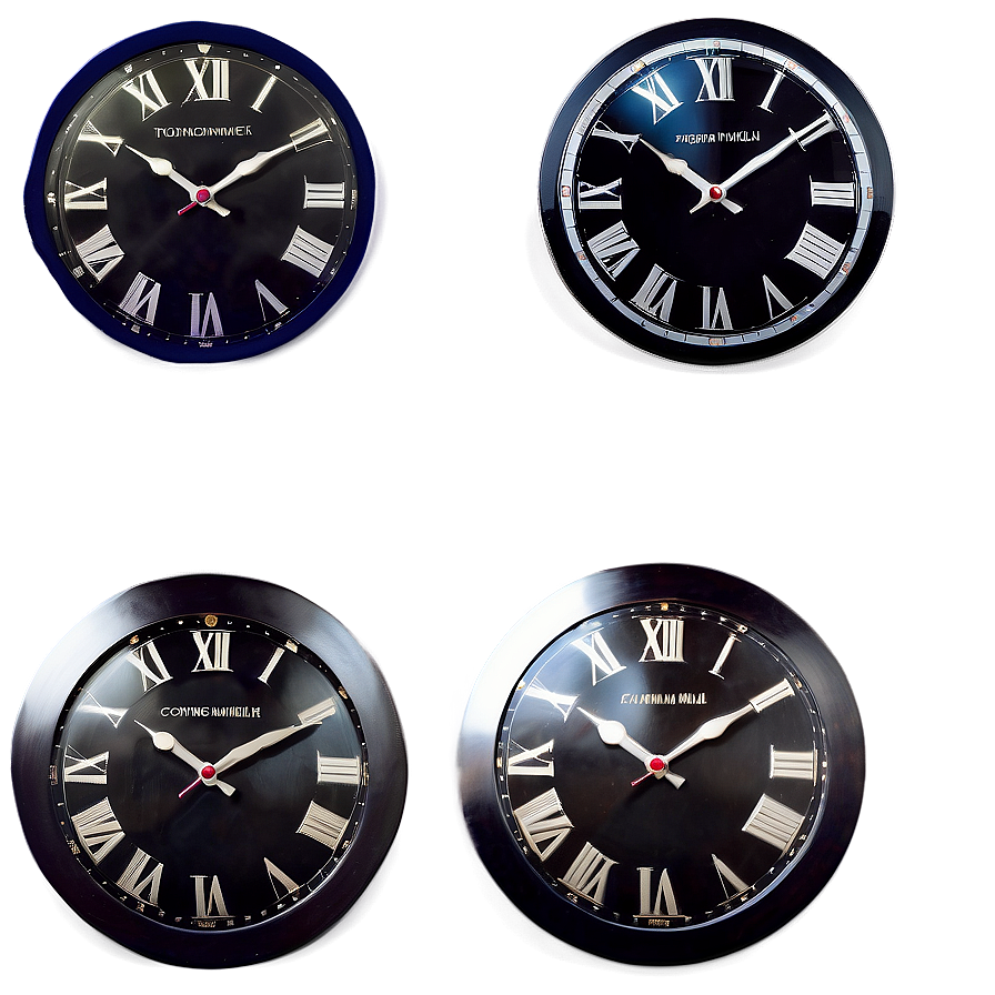 Roman Numerals Wall Clock Png Ses PNG Image