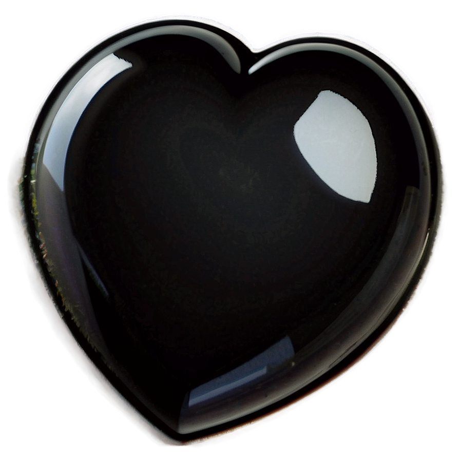 Romantic Black Heart Png 06272024 PNG Image