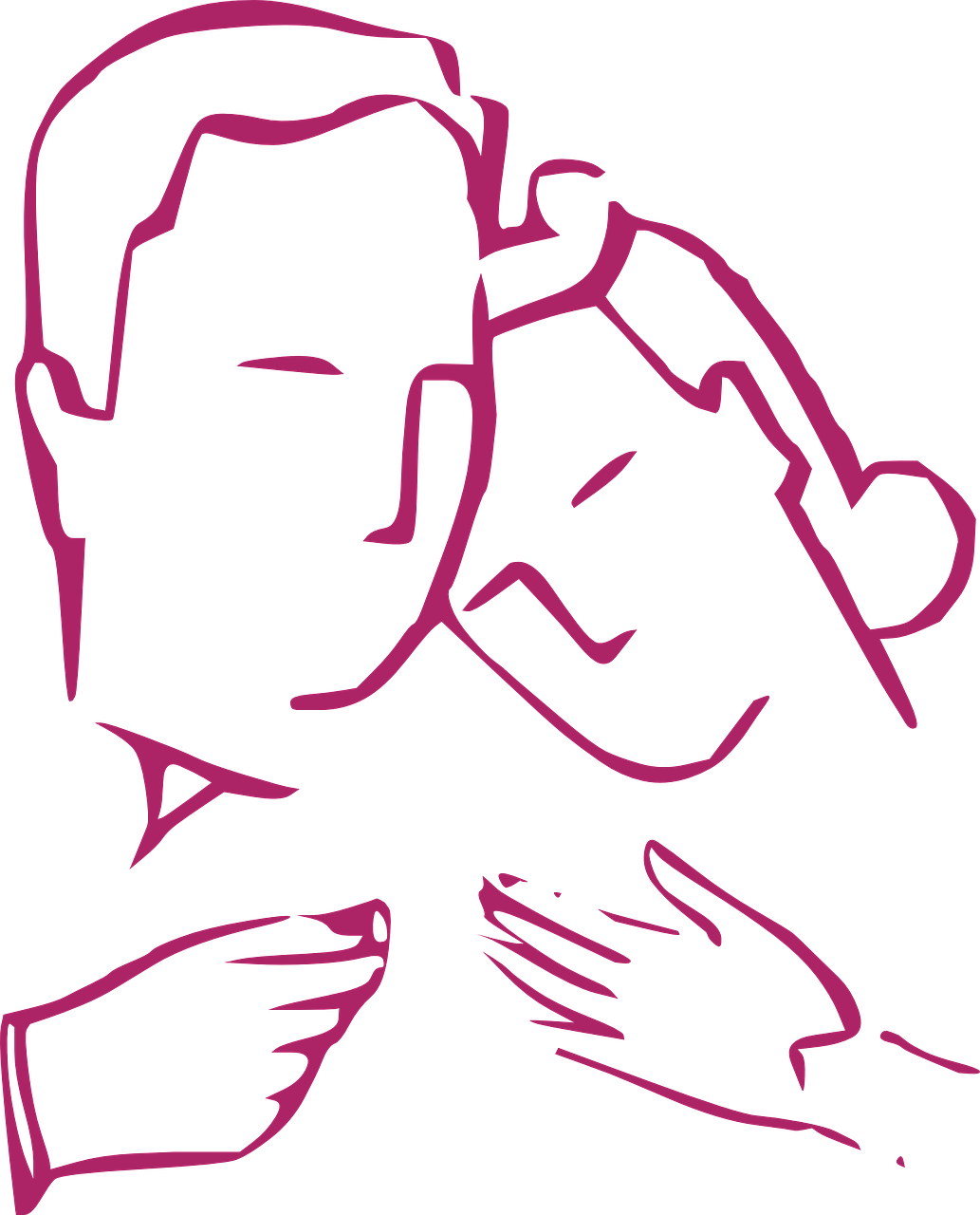 Romantic Couple Silhouette PNG Image