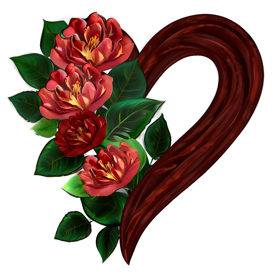 Romantic Floral Heart Png 38 PNG Image