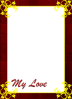 Romantic Frame My Love PNG Image