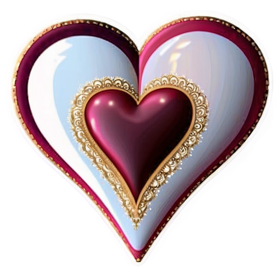 Romantic Heart Clipart Set Png Gaw84 PNG Image