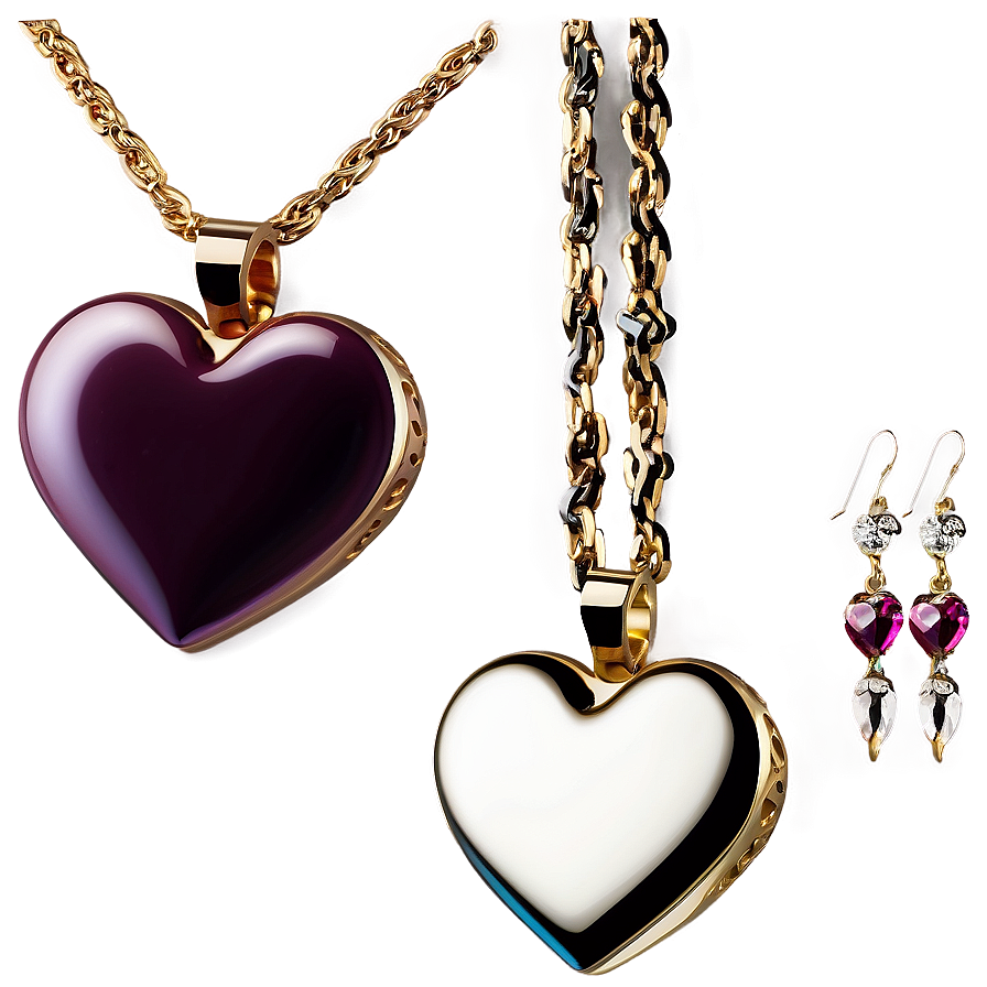 Romantic Heart Jewelry Png Jux PNG Image