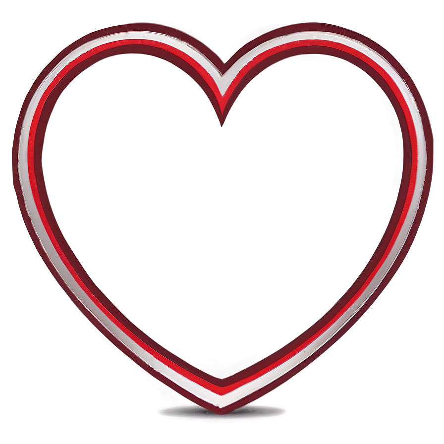 Romantic Heart Outline Png Bea PNG Image