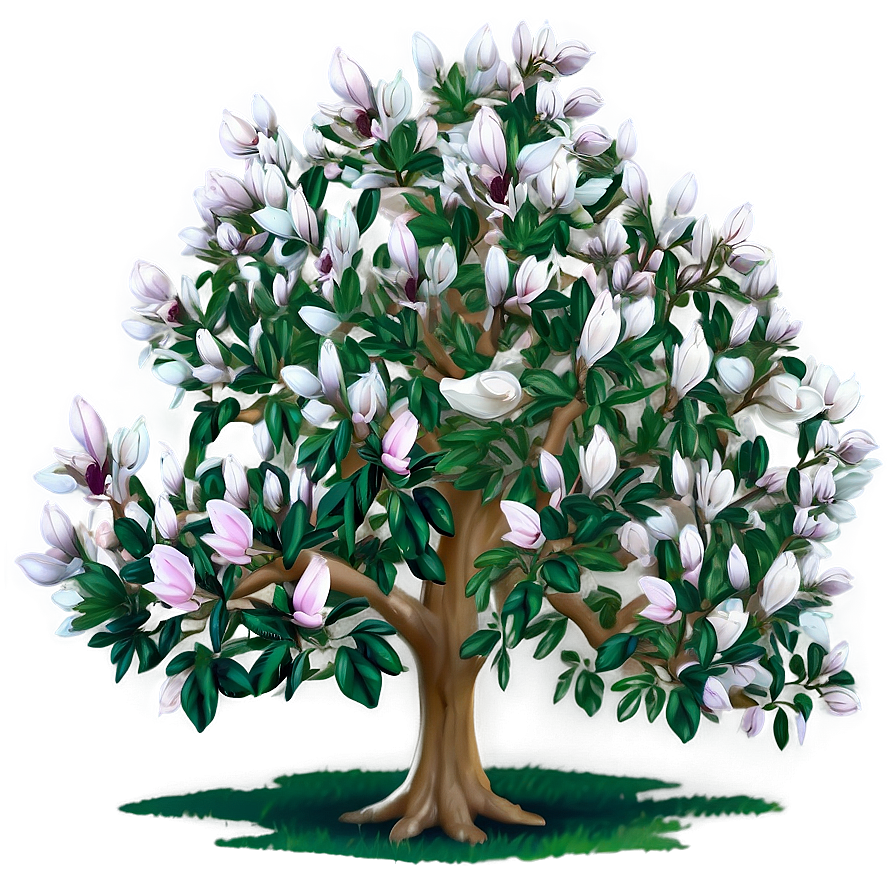 Romantic Magnolia Tree Scene Png Umq PNG Image