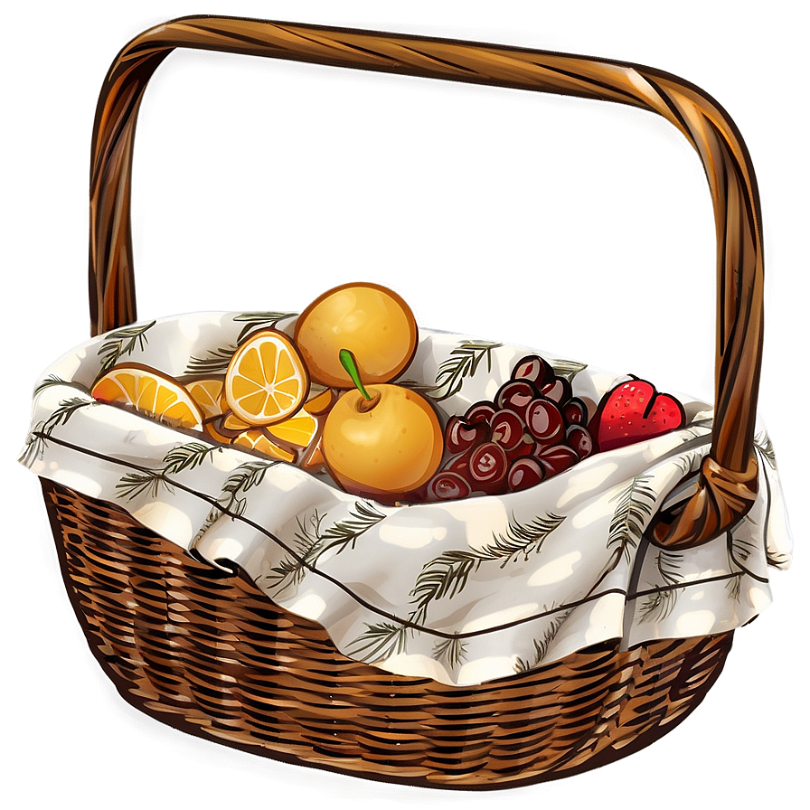 Romantic Picnic Basket Png Ema93 PNG Image