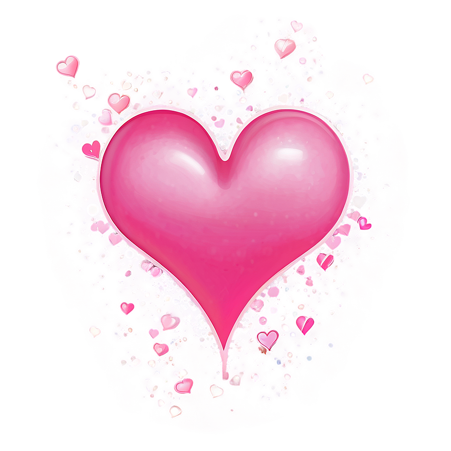 Romantic Pink Hearts Png Pxi PNG Image