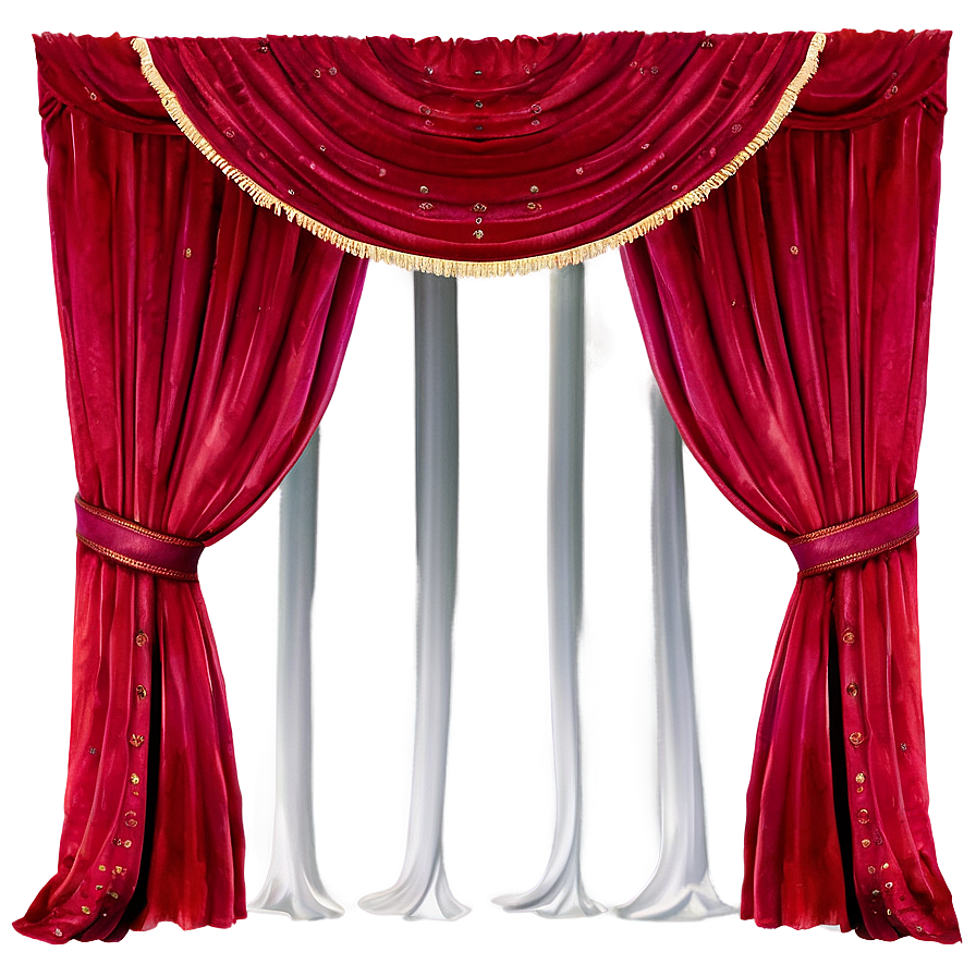 Romantic Red Curtain Png Qag PNG Image