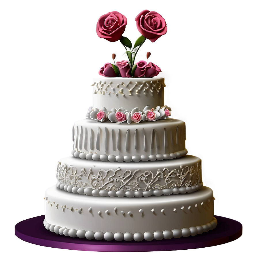 Romantic Wedding Cake Png 20 PNG Image