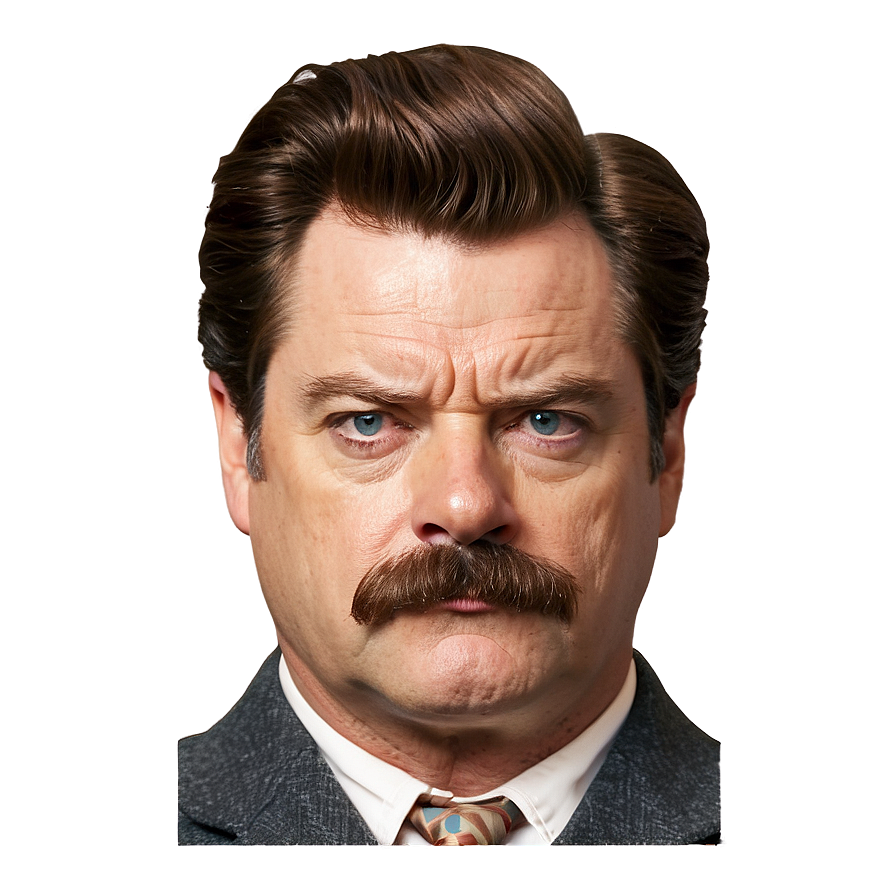 Ron Swanson Character Png Ohq PNG Image