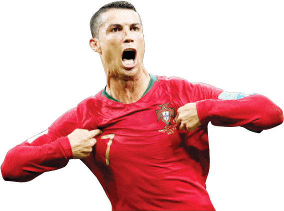 Ronaldo Celebration Portugal Jersey PNG Image