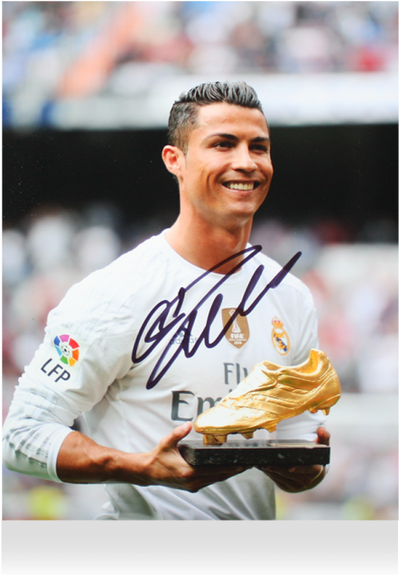 Ronaldowith Golden Boot Award PNG Image