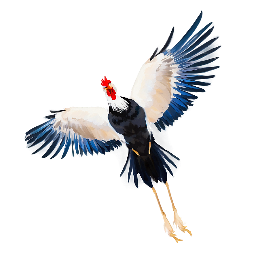 Rooster In Flight Png 05242024 PNG Image