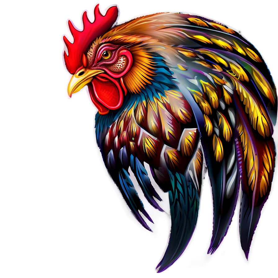 Rooster Tattoo Design Png Xka PNG Image