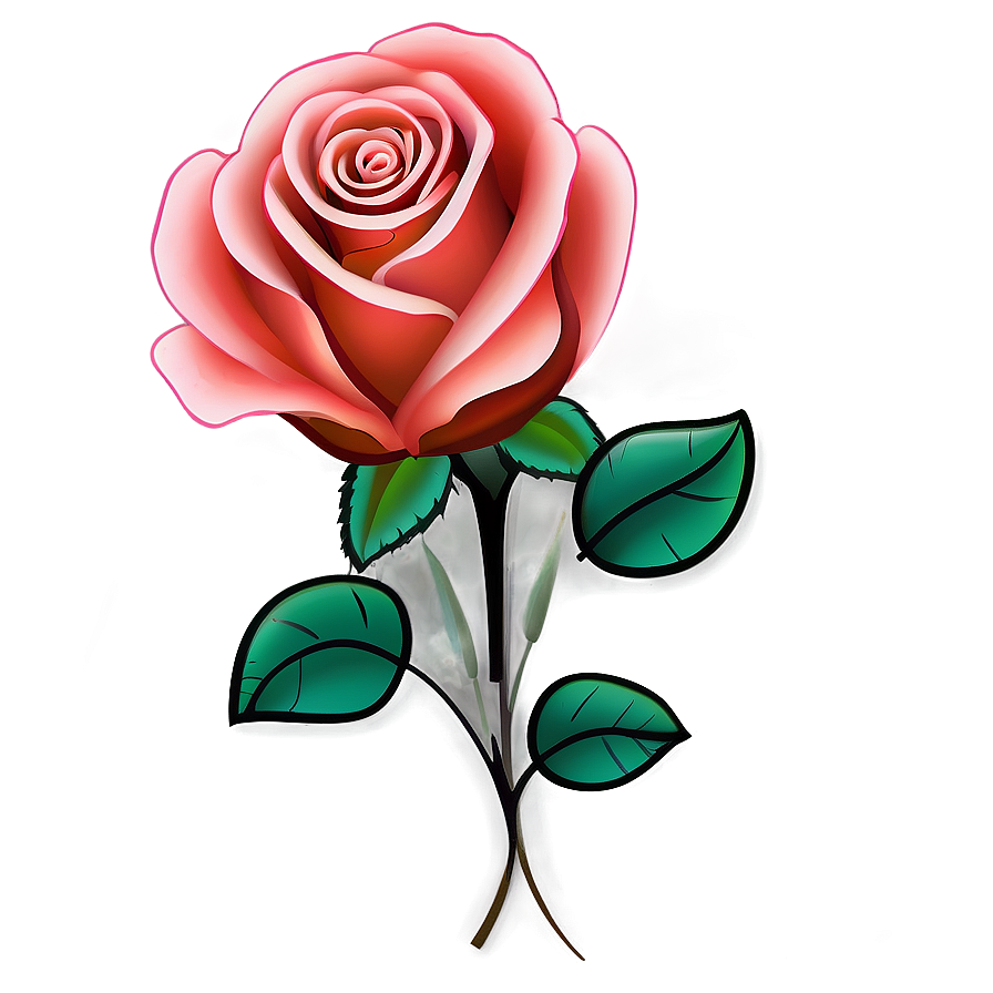 Rose Flower Outline Png Qwm28 PNG Image