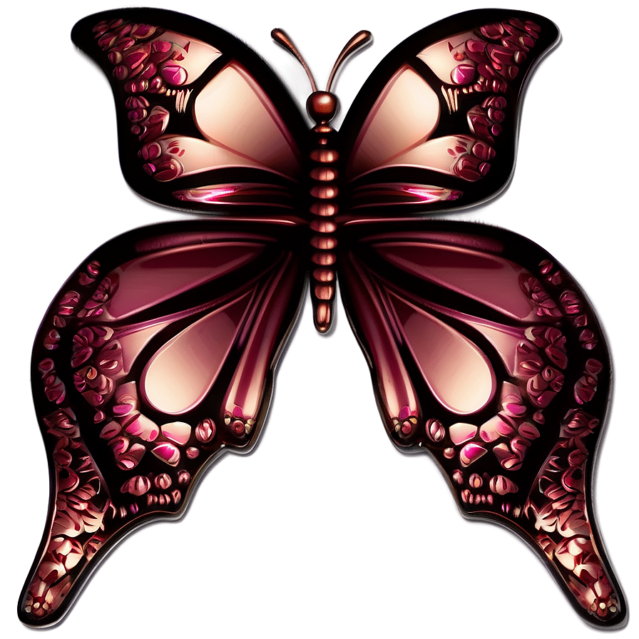 Rose Gold Butterfly Art Png 31 PNG Image