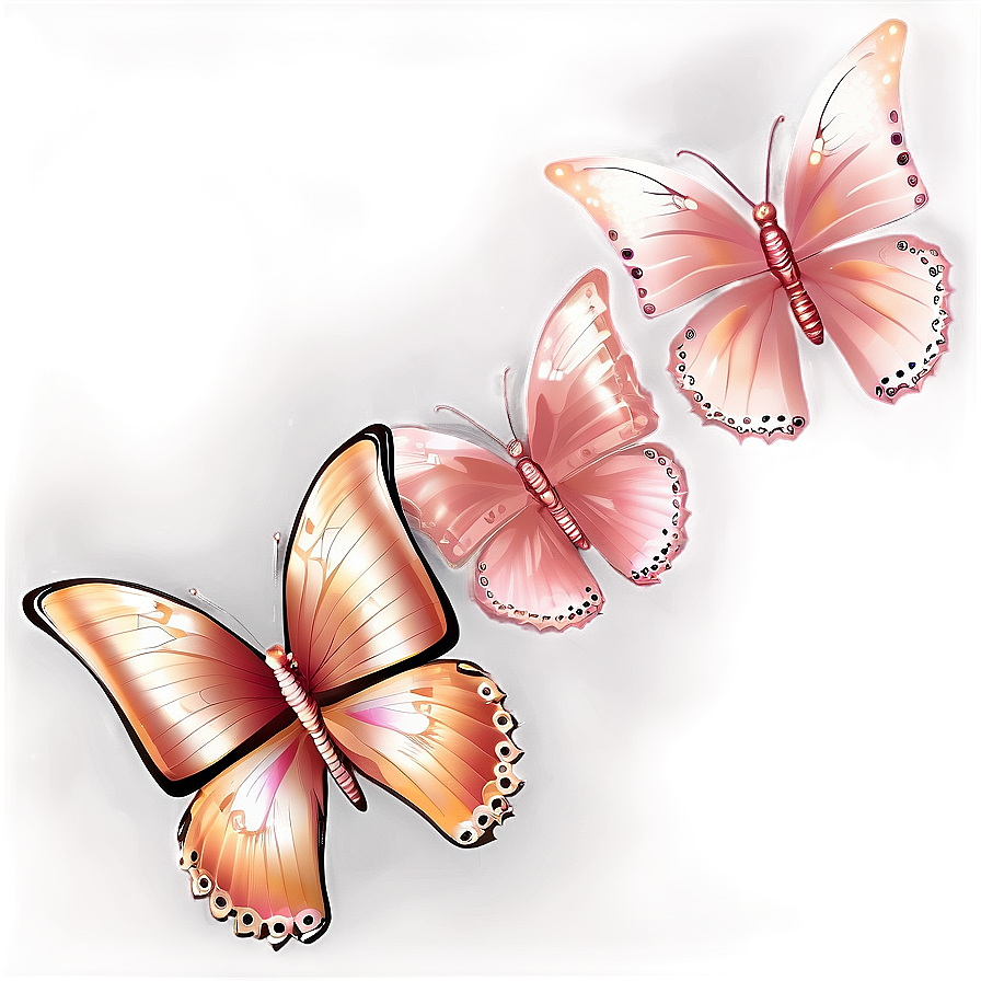 Rose Gold Butterfly Background Png Xqv57 PNG Image