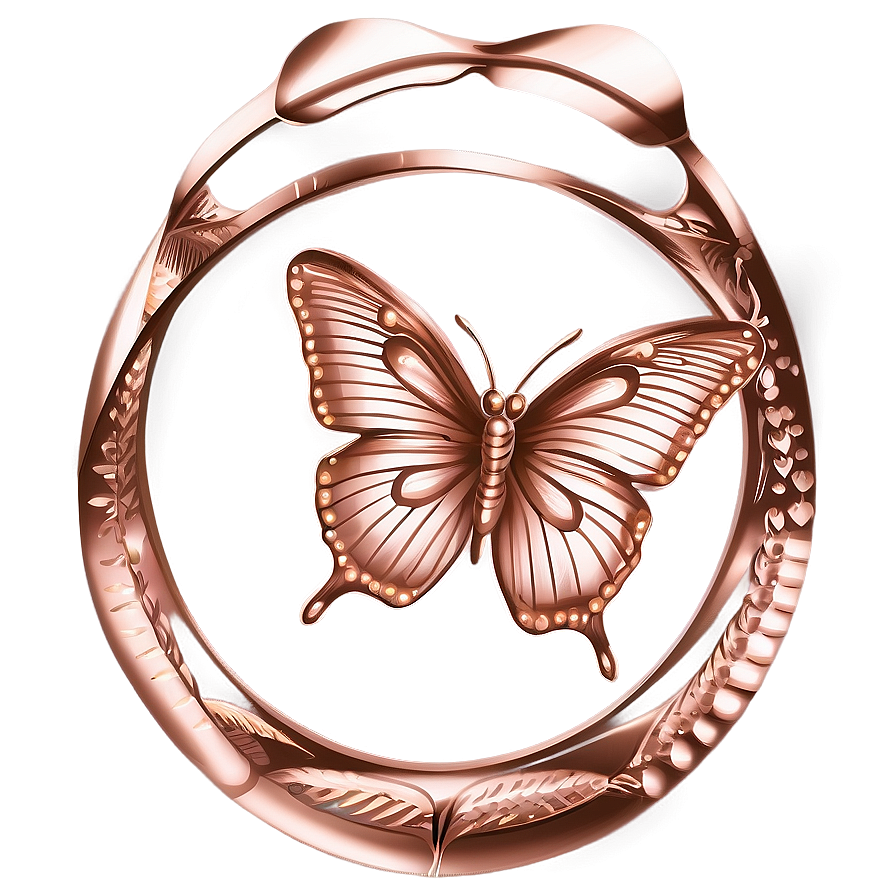 Rose Gold Butterfly Drawing Png 26 PNG Image