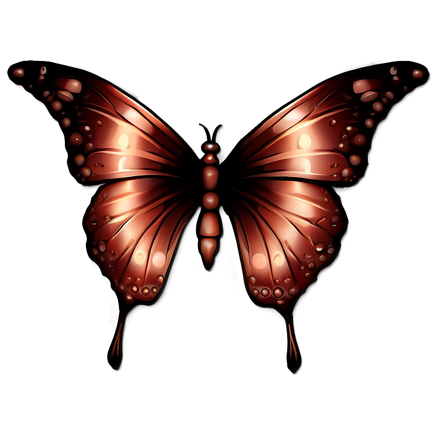 Rose Gold Butterfly Emblem Png Ius9 PNG Image