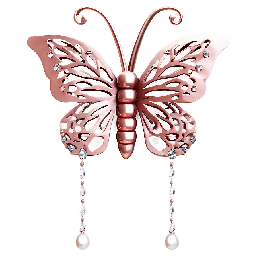 Rose Gold Butterfly Mobile Png Cqf13 PNG Image