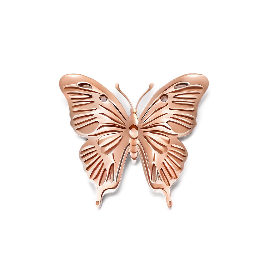 Rose Gold Butterfly Shape Png 06282024 PNG Image