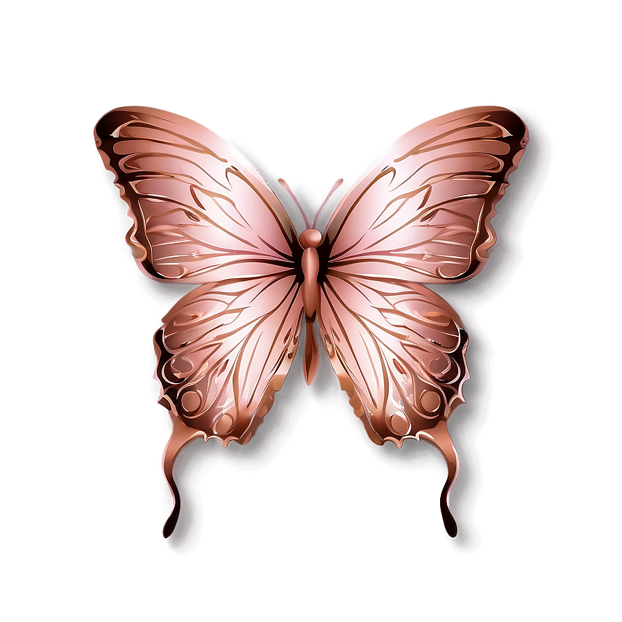 Rose Gold Butterfly Vector Png 5 PNG Image