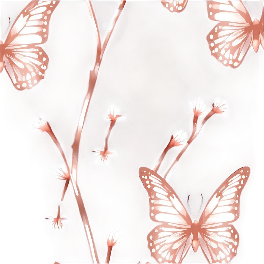 Rose Gold Butterfly Wallpaper Png 56 PNG Image