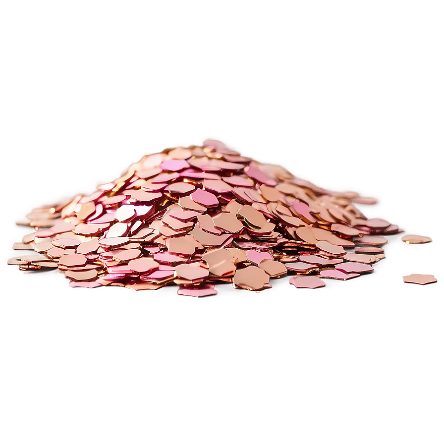 Rose Gold Glitter Confetti Png 24 PNG Image