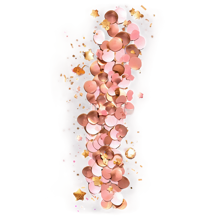 Rose Gold Glitter Confetti Png 87 PNG Image