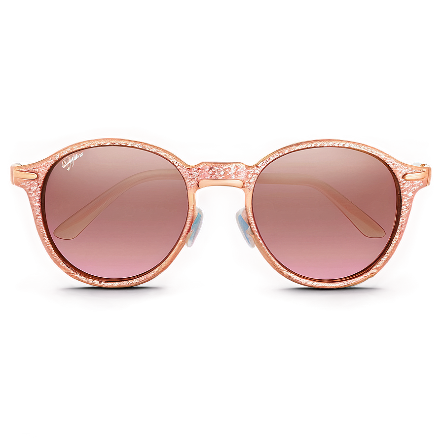 Rose Gold Glitter Sunglasses Png Kbw65 PNG Image