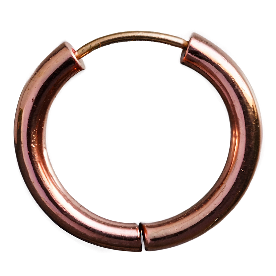 Rose Gold Hoop Earring Png Uuk PNG Image