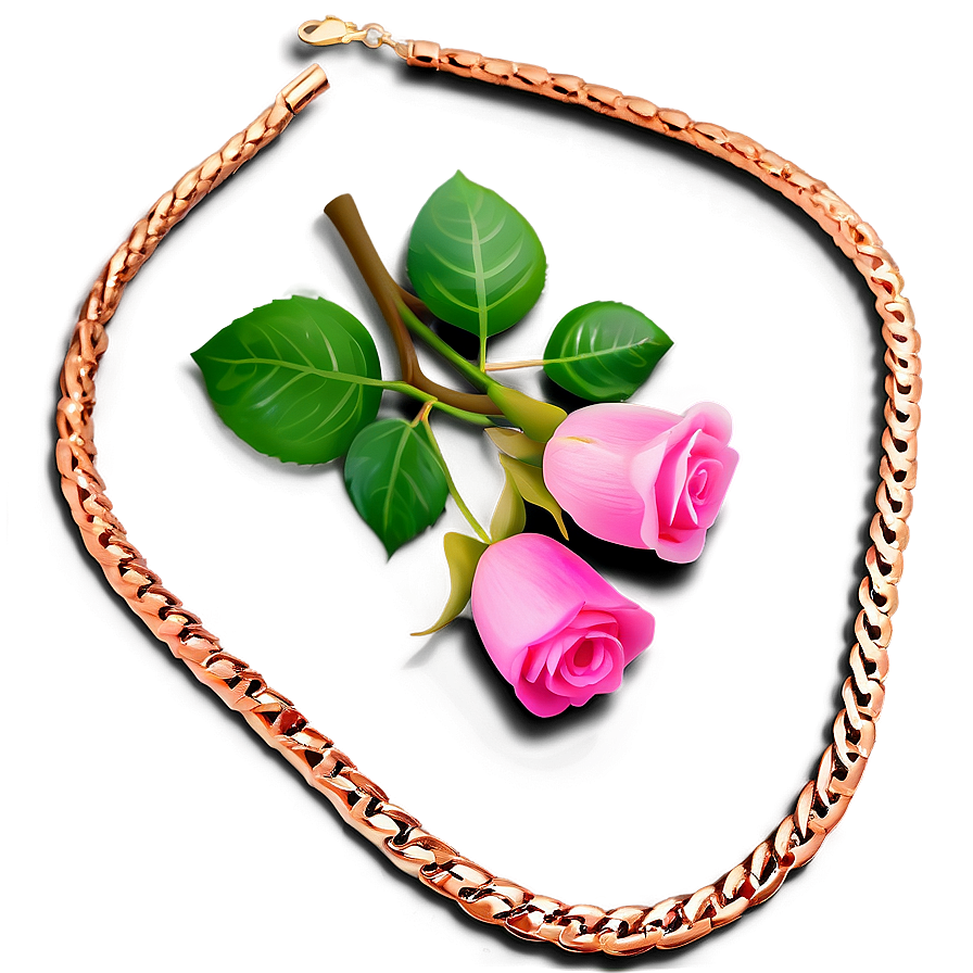 Rose Gold Necklace Png Dnx PNG Image