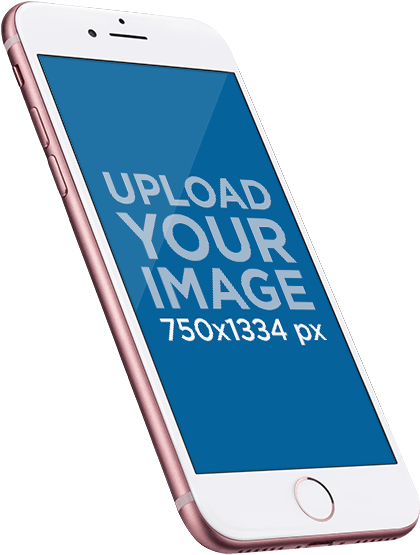 Rose Goldi Phone Mockup Template PNG Image