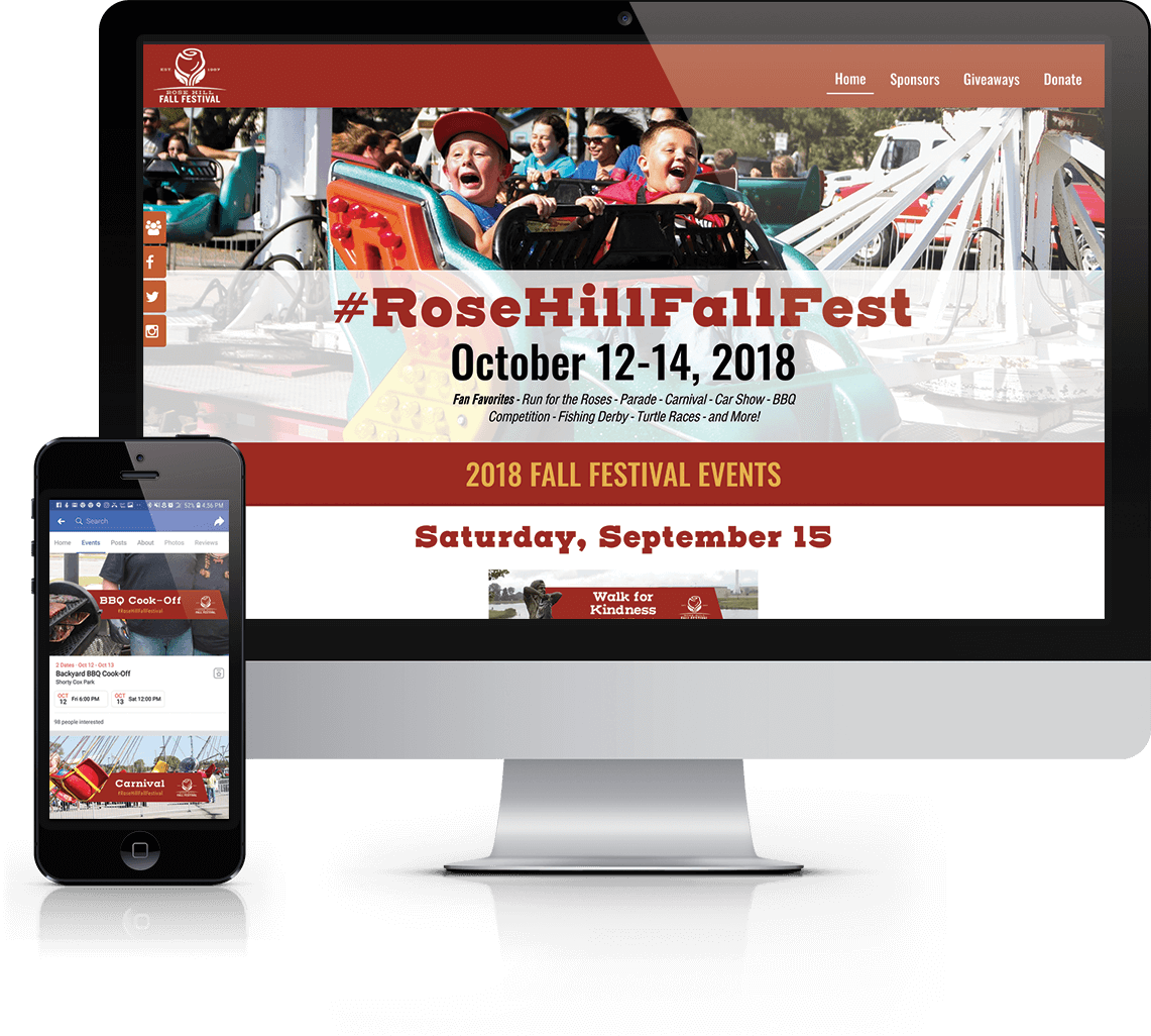 Rose Hill Fall Fest Event Promotion PNG Image