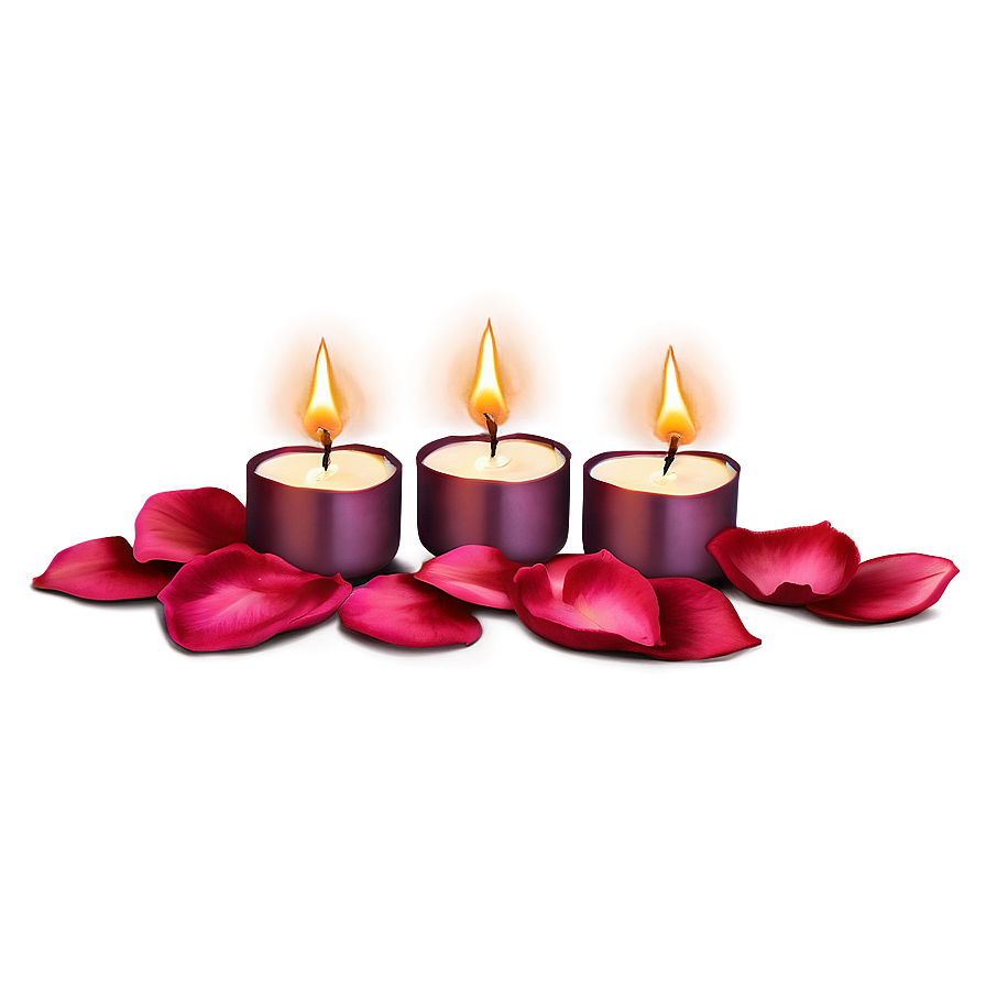 Rose Petals And Candles Png 05252024 PNG Image