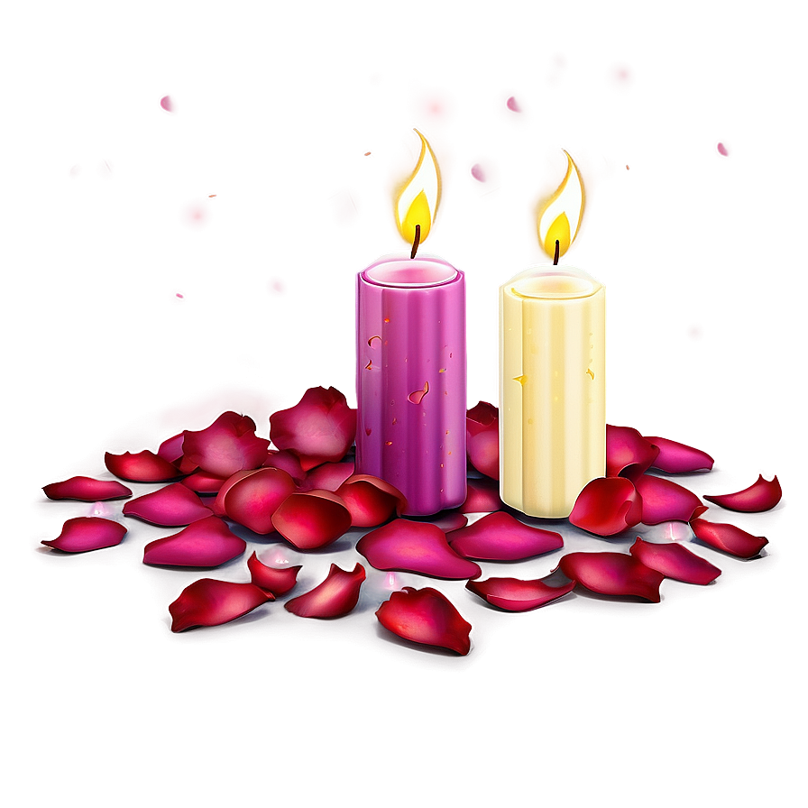 Rose Petals And Candles Png 05252024 PNG Image