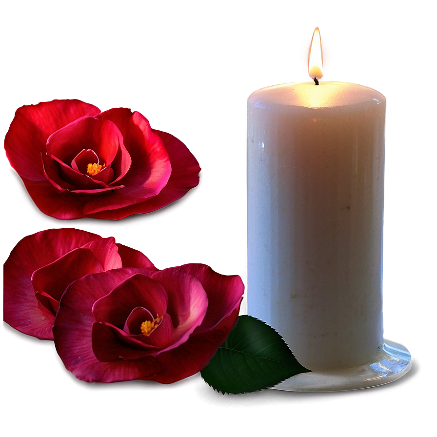 Rose Petals And Candles Png 45 PNG Image