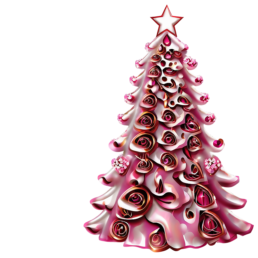 Rose Pink Christmas Tree Png 42 PNG Image